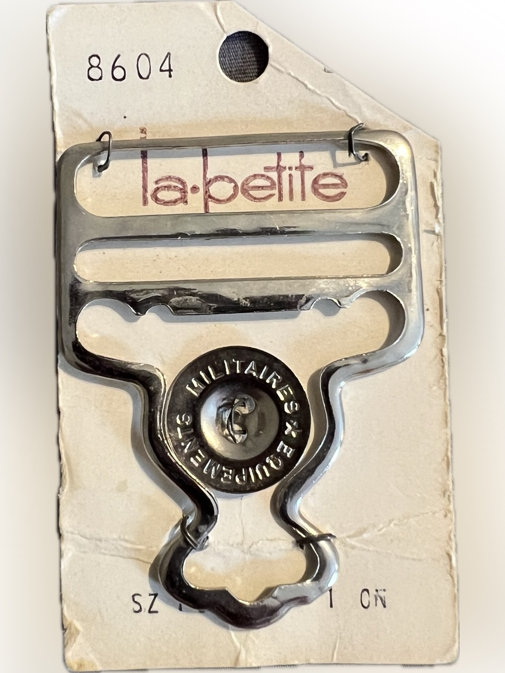 💥 Vintage New La Petite Silver Metal Overall Buckle Button Set Sewing Clothing